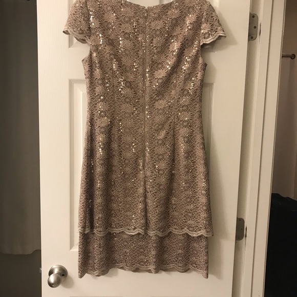 Sequined gold Alex Evenings Dress - Picture 2 of 4